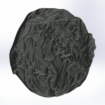 Digitales Modell mit matter Stahltextur