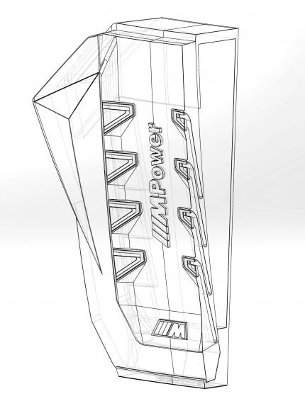 Schnittansicht von den Säcken